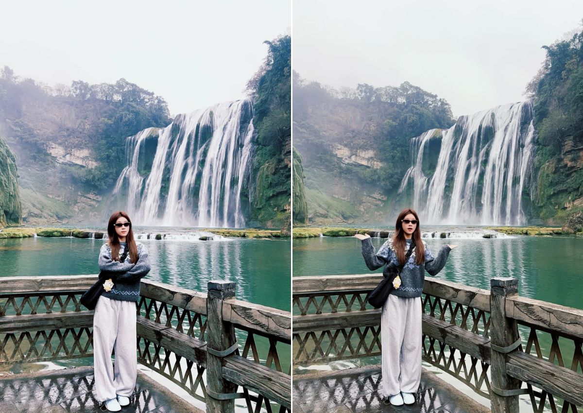 黃果樹瀑布合影